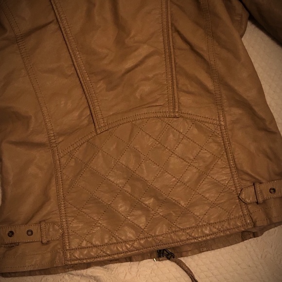 Vintage Member’s Only Style, Tan, Faux Leather Jacket, by Forever 21 - Picture 6 of 10